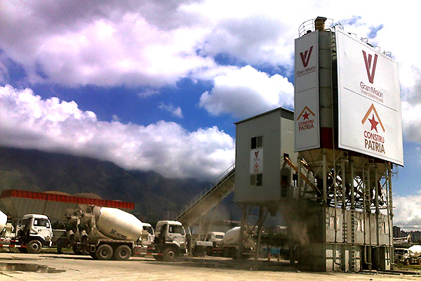 HZS100 planta de hormigón en Venezuela