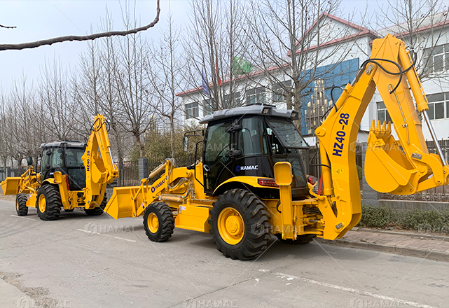 Retroexcavadora WZ40-28 con chasis monobloque