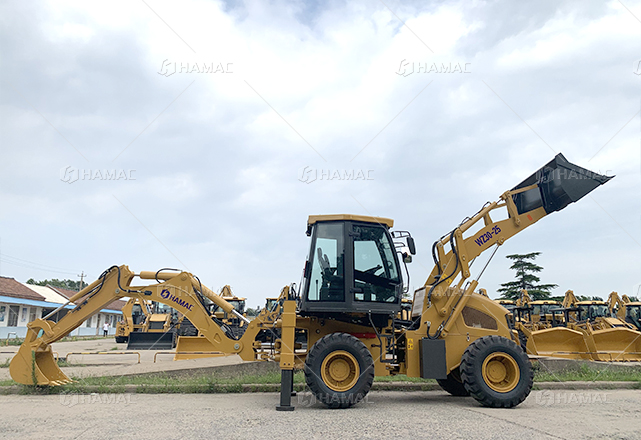 Retroexcavadora WZ30-25 con chasis articulado